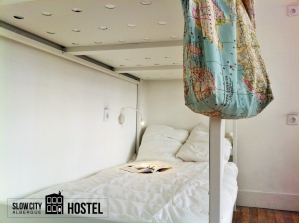 Bunk bed detail in slow city hostel pontevedra